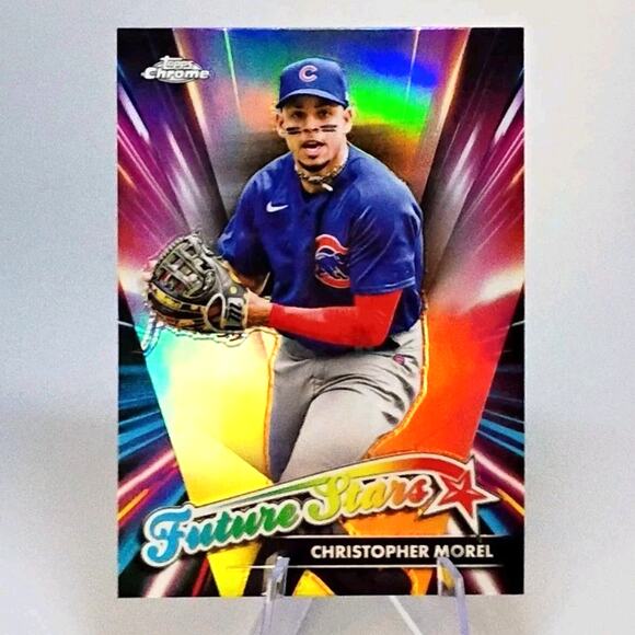 2024 Topps Chrome - Future Stars Christopher Morel #FS-12 REFRACTOR - Picture 4 of 6